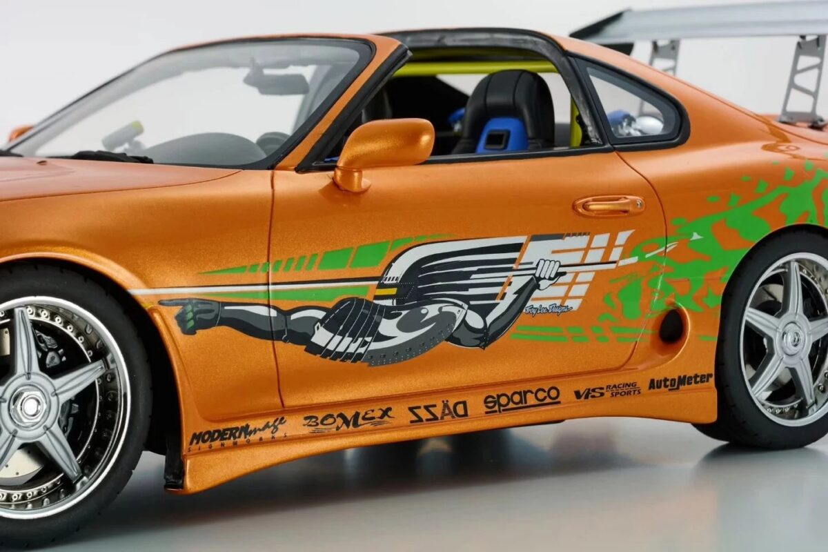 Toyota Supra Mk4 orange inspirée de Fast and Furious